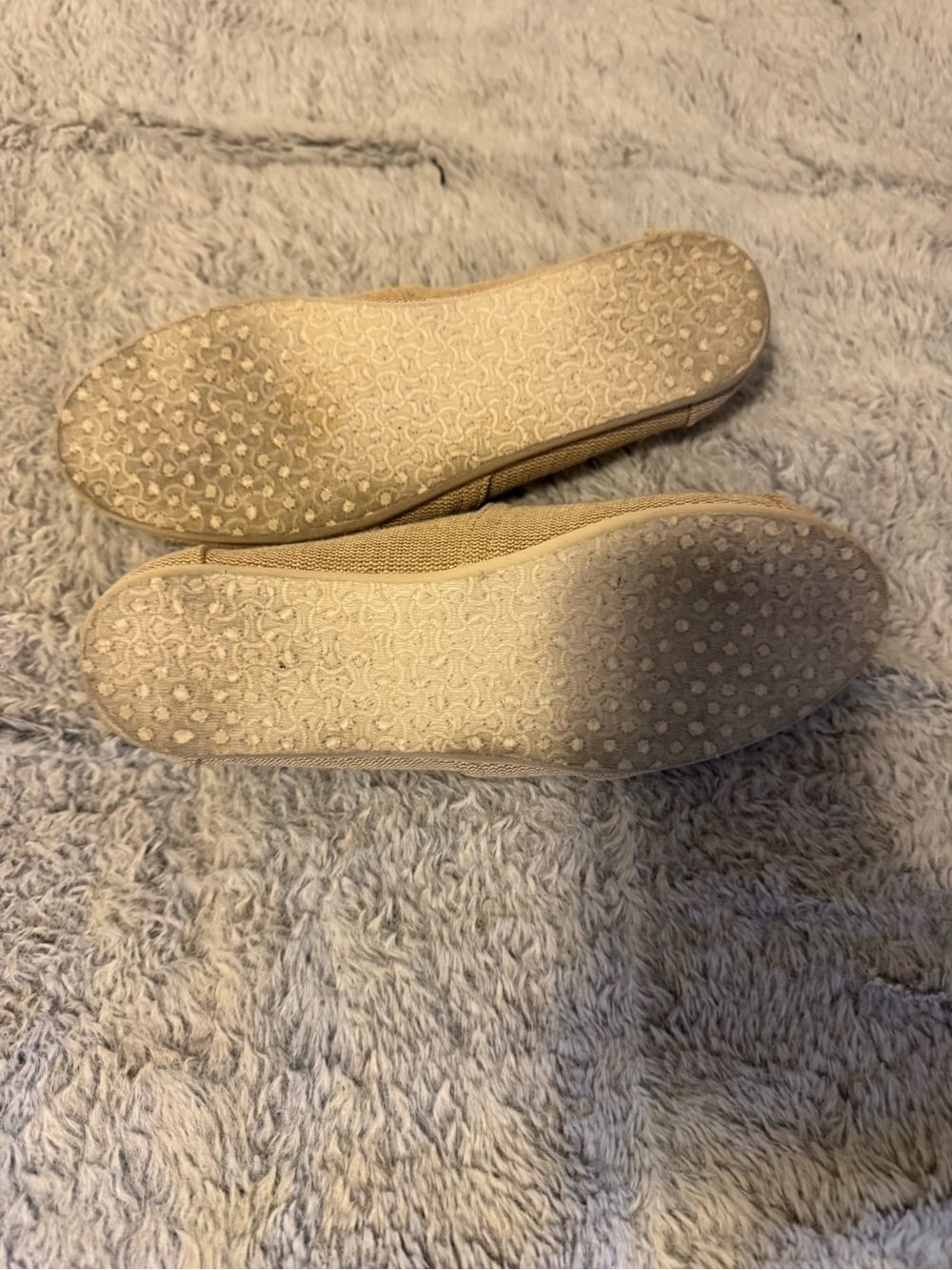 Toms Beige Canvas Slip-On Flats - Picture 4 of 7